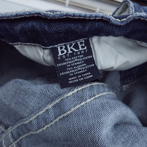 MENS BKE Tyler Straight Jeans Medium Wash Stretch Zip/Button Fly Size 34 x 34 - Picture 12 of 12